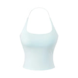 Pure Hot Girl Hanging Neck With Chest Cushion Small Vest Temperament Outside Swing Long Sleeve Hood T-Shirt Hottie Two Sets Of Women