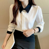 Spring And Autumn New Shirt Women's Long-Sleeved Thin High-End Design Sense Of Niche Temperament Casual Top Shirt