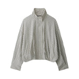 Spring New Lattice Pilot Loose Jacket Jacket 3046041093