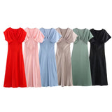 BSK&TRAF Women's Dress 2025 New Summer Temperament Fashion Silk And Silken Tatami 2330399