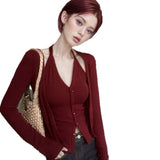 Sexy Babes Hanging Neck Slings Two Long-Sleeved T-Shirts For Autumn Temperament