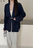 Autumn And Winter Lazy Wind Long Sweater Coat Women 2025 New Leisure Loose Thin Retro Knitting Top Tide