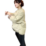 This Year's Popular Light And Thin Spring And Autumn 2025 New Small Fragrant Style Korean Wearing A Lingge Cotton Jacket Woman