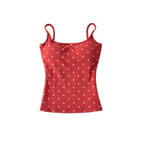 Wave Point Sling Small Vest Woman 2026 Summer New Hottie Style With Chest Cushions Bare Back Bottom Top
