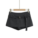 2025 Summer New Sexy Hottie Retro Stripe Bag Hip Skirt Anti-Light A Word Half-Dress Skirt Girl