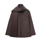 Autumn New Wool-Blend Scarf Short Coat 6318275