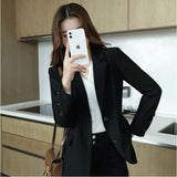 2025 New Spring Women's Blazer Senior Design Korean Version Of Loose Casual Suit Jacket Tide