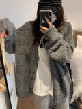 Standing Leaster Sweater Cardigan Women's New Loose Lanky Soft Slim Thick Thin Sweater Jacket In Autumn And Winter 2025