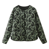 Spring 2025 New Women's Home Clothing Animal Print Cotton Jacket Jacket