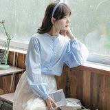 The Beginning Of The School Season Shirt Women's Spring And Autumn Design Sense Of Small Loose Shirt Small Shirt College Style Thin