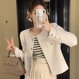 Small Fragrant Coat Women's Clothing Golden Spring And Autumn 2026 New French Short High-End Feel Fried Street Temperament Top