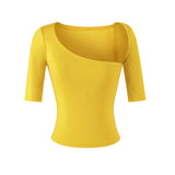 Pure Sleeve T-Shirt Girl Summer Chic Design Sense Slimming Shirt Hottie Elastic Small Top
