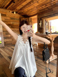 Holiday Style Heavy Industry Three-Dimensional Flower Vest Dress 2026 Spring New Loose Casual Word Long Dress Women's Tide