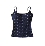 Wave Point Sling Small Vest Woman 2026 Summer New Hottie Style With Chest Cushions Bare Back Bottom Top