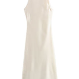 BSK&TRAF Women's Clothing 2026 Summer New Fashion Silk Hyssin Texture To The Waist Of The Fan Flute Dress 8372090