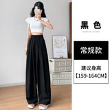 Apricot Yamamoto Broad Leg Trousers Women 2025 Summer New Gentle Wind High-Waist Loose Display Thin Lazy Casual Pants