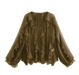 Spring New Laminated Solid Color Shirt 4786063321