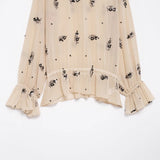 Early Spring New Beads Translucent Shirt 9119967330