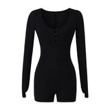 Hottie Tight Long Sleeve Conjoined Shorts Lady Wears Autumn New Spice Girls One-In-One