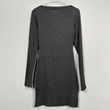 New Two-In-Two-Swear Oblique Shoulder Dress A Word-Word Bag Hip Skirt Short Skirt Tight-Nender Sleeve Bottom Dress Autumn Winter South Korea