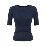 Pure Hottie Temperament Shoulder-To-Shoulder T-Shirt T-Shirt Girl Summer New Slimming Inside The Hot Girl Short-Sleeved Top