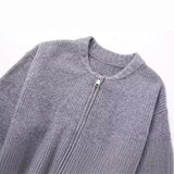 Women's French Zipper Knitting Bomber Jacket 2142207 803