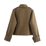 New Four-Color Double-Dbutled Dress For The Fall Of The Loose Wind Coat