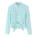 Spring New Wave Dot Shirt Jacket 2010708 Capri Pants 6929406