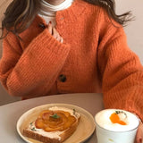 Autumn Dress 2025 New Knitwear Yellow Cardigan Sweater Women Loose Outer Wear Gentle Wind Coat Women