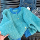 Small Fragrant Short Sweater Coat Women's Spring And Autumn New Casual Lazy Wind Loose Knitted Shirt Tide