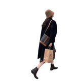 2025 Autumn And Winter New Coat Lady Cashmeal High-Grade French Plus Cotton Thick Imitation Coat Coat Long Model