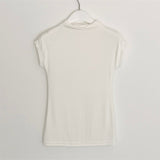 Half-High Collar Vest Sleeveless Top Female High Elastic Tight Body Stature Small High Collar Rice Apricot Temperament
