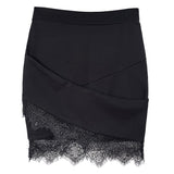 South Korea East Gate Lace Skirt Girl Cross Hem Sexy Bag-Butty Hips Tight Body Slim Figure Ins