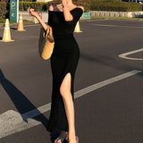 Anti-Walking Light Belt Skirt High Waist Open Skirt Tight Body Slim Ass Skirt Sexy Long Skirt Summer