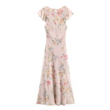 BSK&TRAF Women's Clothing Autumn 2025 New Fashion Temperament Flower Flute Dress 8851450