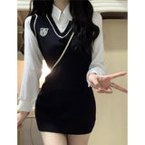 College Style JK Dress Women's Spring And Autumn 2025 New Slim Slimming Inside The Skirt Bag Skirt