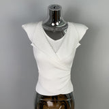 South Korea's New Summer V-Neck Temperament To Show Body Tight Body Clothes Two Sleeveless Knitted T-Shirt Girl