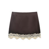 BSK&TRAF Women's 2026 Summer New Fashion Spice Girl Lace Under-Sleezy Skirts 1165240