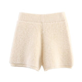 BSK&TRAF Women's Autumn 2025 New Towel Knitted Half-Zip Hooded Vest Shorts Set