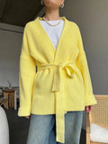 Knitted Cardigan Jacket Women 2025 Autumn And Winter New Lazy Style Loose Feeling Loose Long-Sleeved Sweater