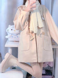 Bullhorn Buckle Hair Coat Women In The Autumn Of 2026 College Wind In The Long-Term Hooded Coat Tide