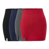 Hottie Sexy High-Waisted Thin Side Open Fork A-Word Skirt Short Skirt Women's Autumn Anti-Walking Skirt