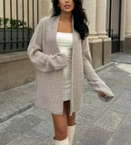Knitted Cardigan Jacket Women 2025 Autumn And Winter New Lazy Style Loose Feeling Loose Long-Sleeved Sweater