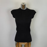 South Korea's New Summer Temperament Half-High Collar Body Tight Body Slim With Short-Sleeved Knit T-Shirt Top Women Ins