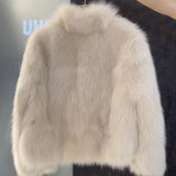 New Environmental Protection Fur Korean Version Of The Short Fur Coat Autumn And Winter Small Fragrant Wind Top Of The Woman In The Autumn And Winter