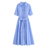 BSK&TRAF Women's Clothing 2025 Summer New Set Of Slim Leisure Silk Dress 2640360