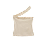 Spice Girls Pink Shoulder Bra Vest Inside And Outside Wearing Sexy Elasticity Pure Lust Umbilling Slings