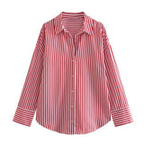 BSK&TRAF Women's Clothing 2025 Summer New Baitose Commuting Multi-Colored Silk Shirt 2348976