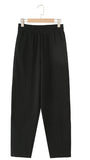 Velvet Round Collar Long Sleeve Sweater 8417800 Straight High-Waisted Elastic Velvet Casual Trousers 8417801