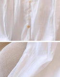 Large-Size French Lotus Leaf Edge Flying Sleeve Shirt Women Summer New Fat Mm Loose Thin Doll Shirt Top